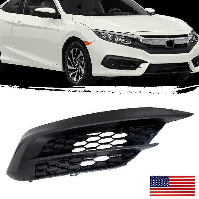 Right fog light protector frame border grille applicable to 2016-2018 for Honda for Civic sedan/coupe.