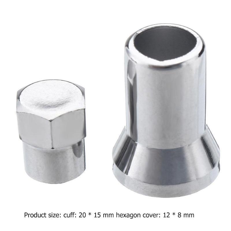 4x Silver Chrome Valve Stem Caps Covers Sleeve Chromies Car/Truck/Bicycle TR413