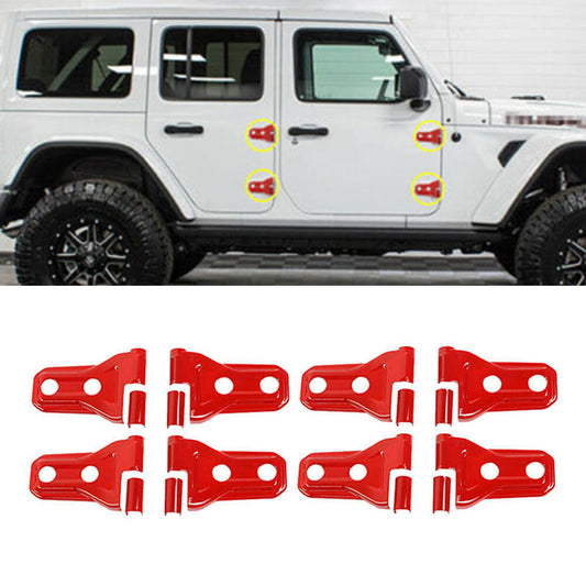 8pcs Black Door Hinge Covers Trim for Jeep for Wrangler JL 18+