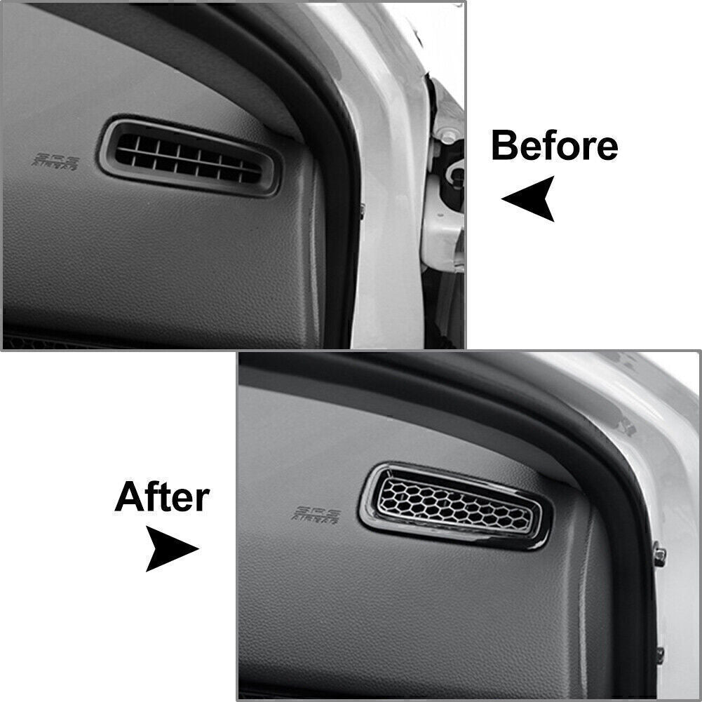 for Honda for Civic 11th 2022 Up 2x Black Honeycomb Inner Dash Side Air Vent Cover