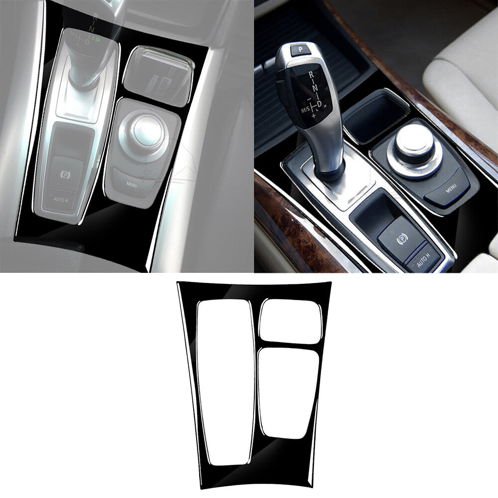 for BMW X5 E70 X6 E71 2008-13 Gloss Black Central Control Gear Shift Panel Cover