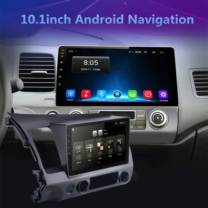 10.1in Android Headunit Multimedia Radio Stereo For 06-11 for Civic GPS Navigation