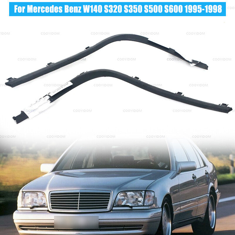 2X Rubber Sealing Strip Decorative Head light for Mercedes-Benz W140 S320 S350