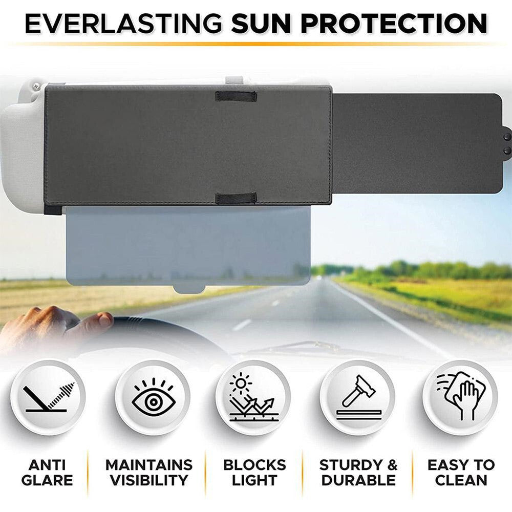 Car Sun Visor Extension Extender Windshield Sunshade Shade Blocker Anti-Glare