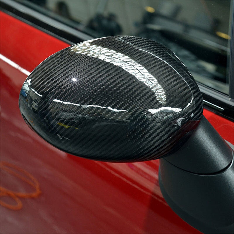 for Mini Cooper R55 R56 R57 R58 Left + Right Carbon Fiber Style Mirror Caps