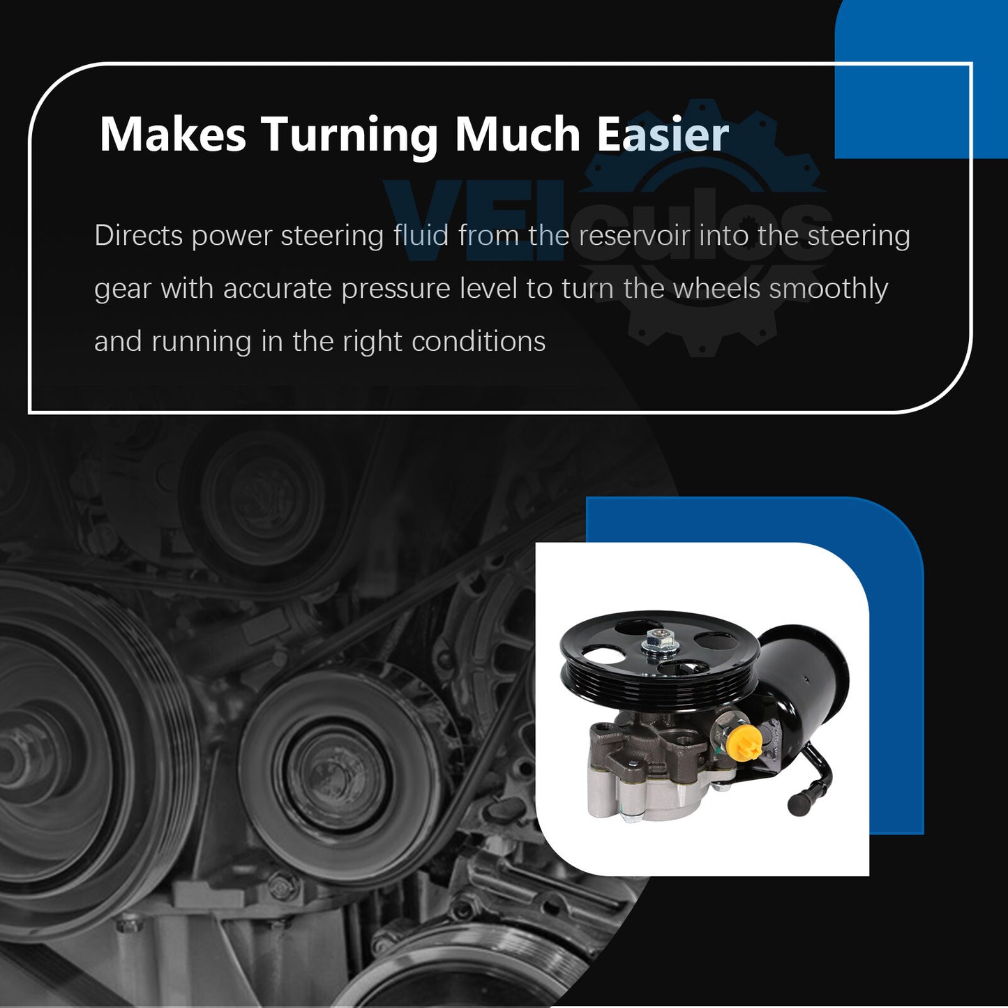 Power Steering Pump W/ Pulley for Toyota Tacoma 4Runner T100 3.4L V6 21-5229