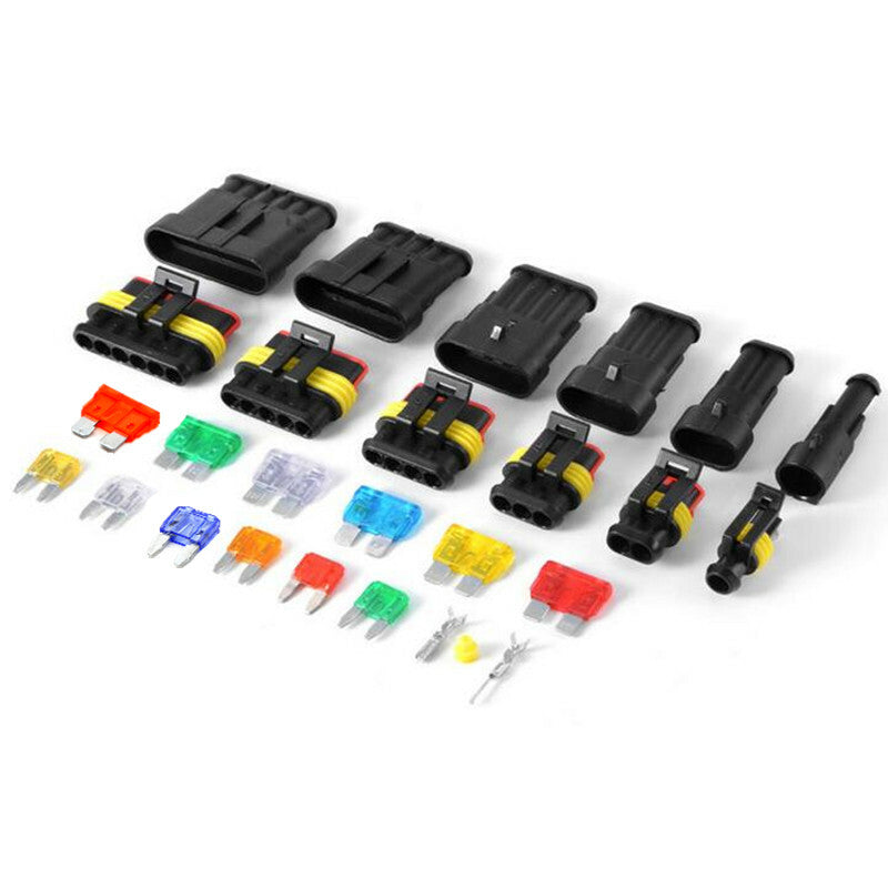 Car 1/2/3/4/5/6Pin Wire Way Waterproof Electrical Connector Terminal Blade Fuses