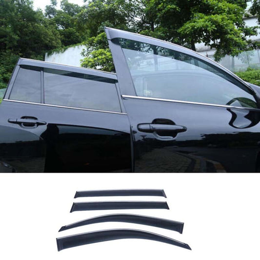 2008-2013 4pcs Black Window Visor Shades Sun Rain Guard for Toyota Highlander