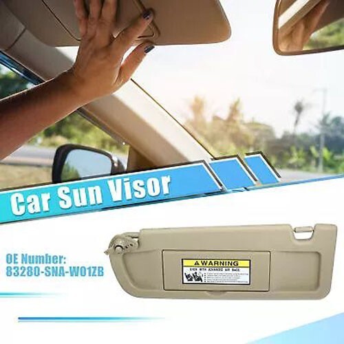 Front left sun visor for Honda for Civic 2006 - 2011 83280-SNA-W01ZB Beige