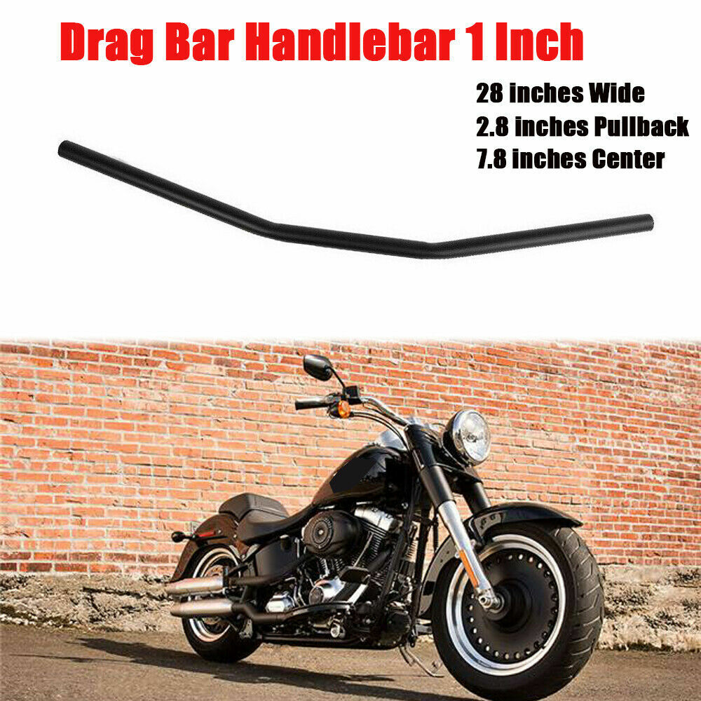 Drag Bars 7/8 22mm Motorcycle Steel for Honda for Suzuki CG125 Universal Black