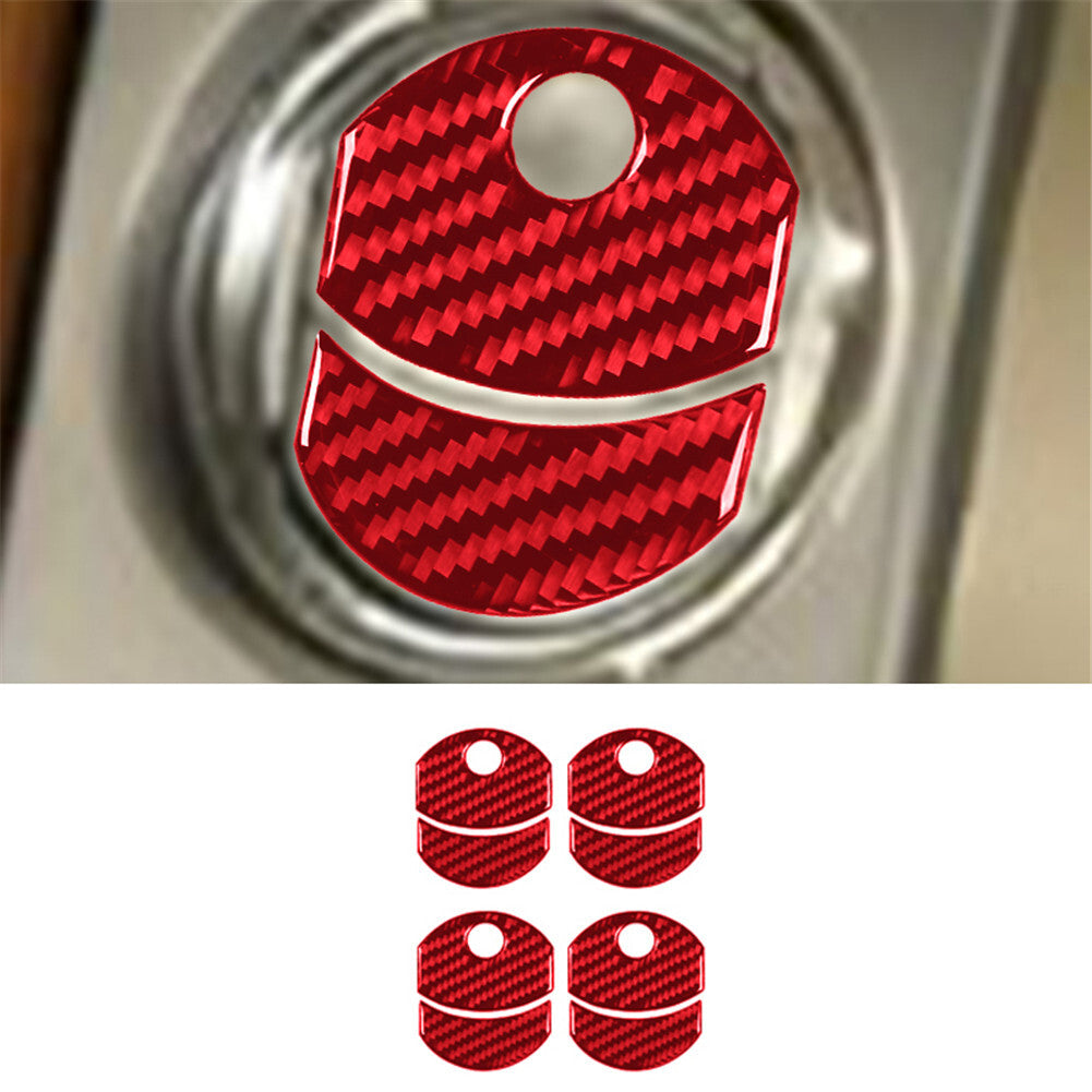 Red Carbon Fiber Interior Dashboard Air Vent Cover Trim for Ford F-150 FX4 04-08