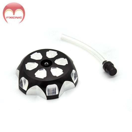 Suitable for Kawasaki KFX 400 All Years Black CNC Motorcycle Gas Fuel Tank Cap 59mm