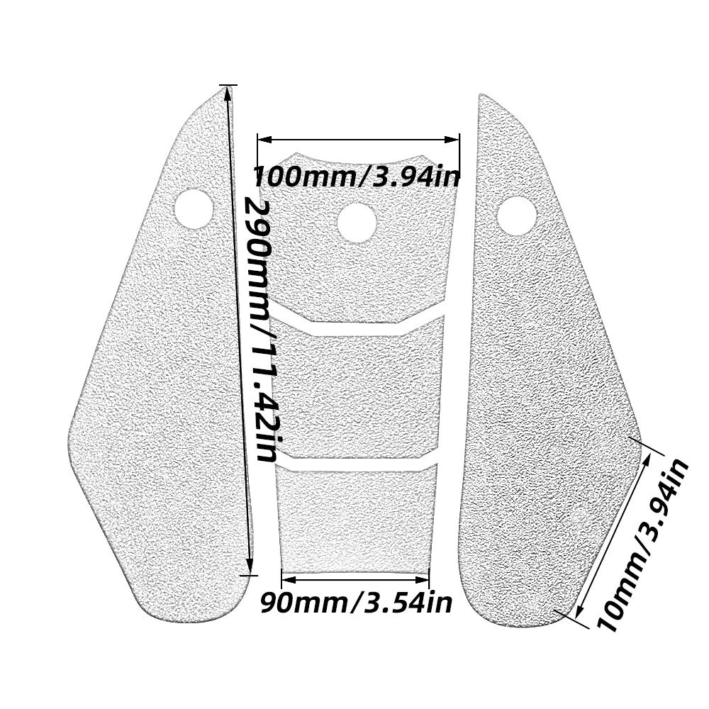 Non-Slip Tank Grips Pads for Kawasaki 400/250 Z400 2018-2022 PVC Side Stickers