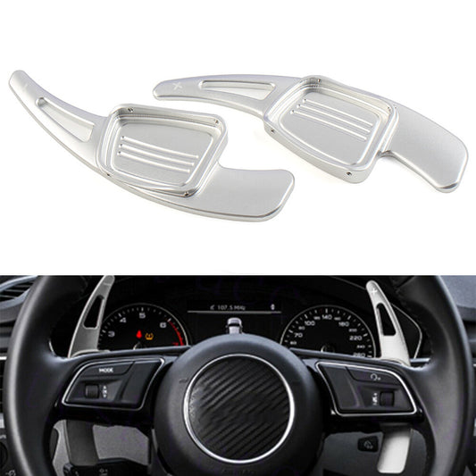 Silver Steering Wheel Paddle Shifter Fit for Audi A3 A4L A5 A6L S3 S4 Q2 Q5L Q7 TTS