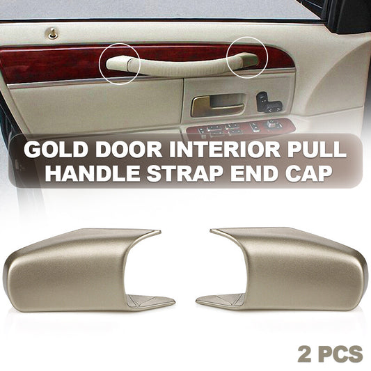 New Set of 2pcs Door Pull Strap End Caps for Lincoln Town Car 2003-2011