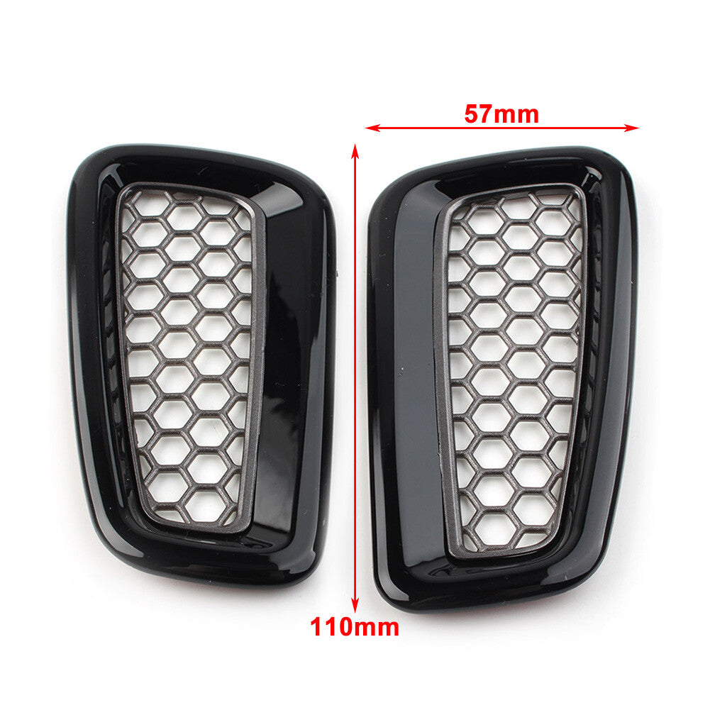 2x Black Honeycomb Inner Dash Side Air Vent Cover for Honda for Civic 11th 2022 Up