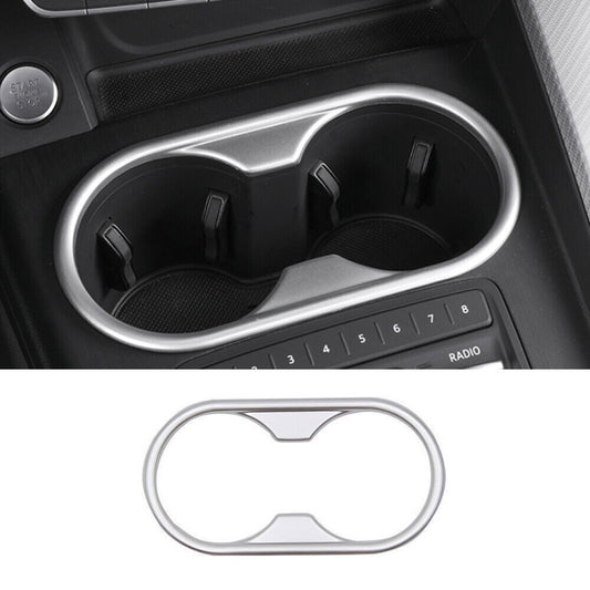 Fit for Audi A4 A5 2017-24 Matte Silver Inner Rear Water Cup Frame Cover Trim 1P