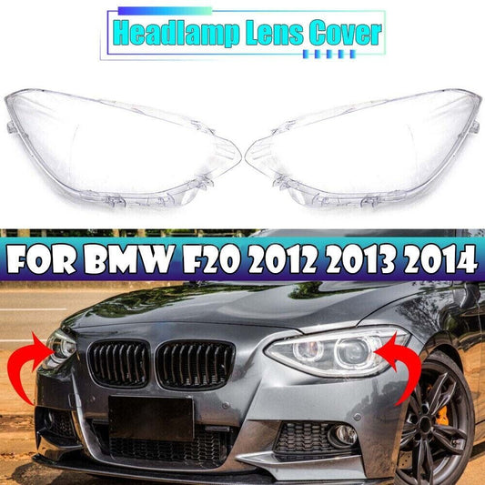 1Pair Left+Right Clear Headlight Headlamp Lens Shell Cover for BMW F20 2012-2014