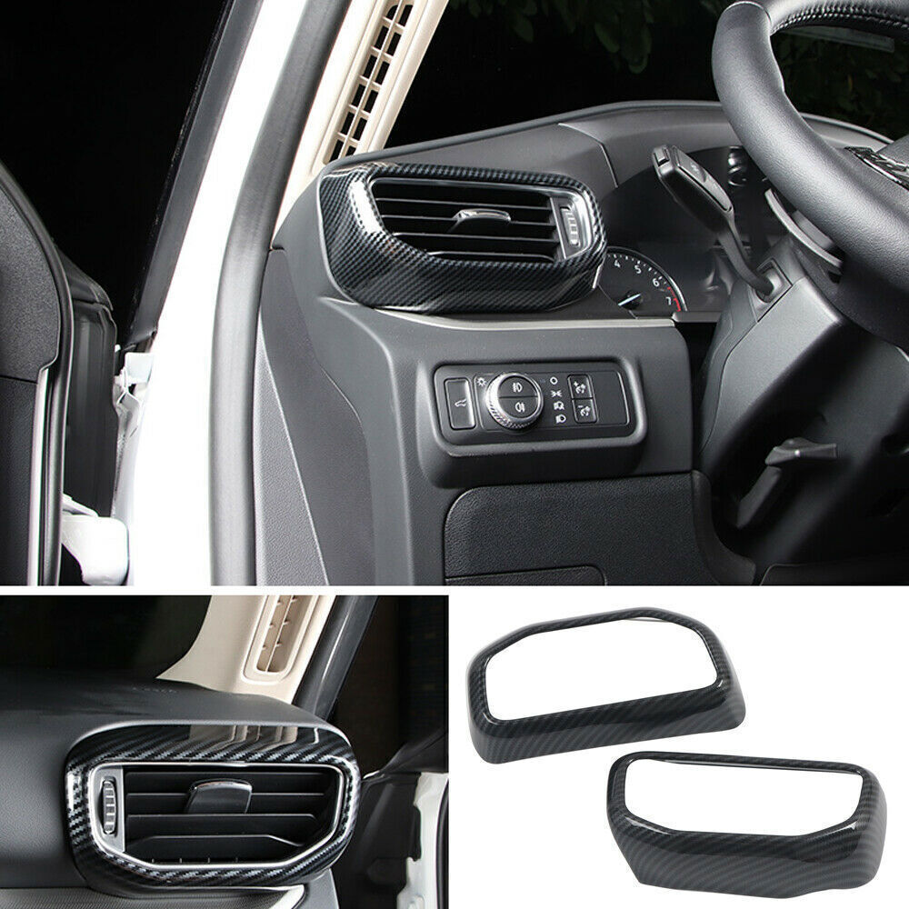 Carbon Look Inner Side Air Vent Outlet Cover Trim for Ford Explorer 2020-2023
