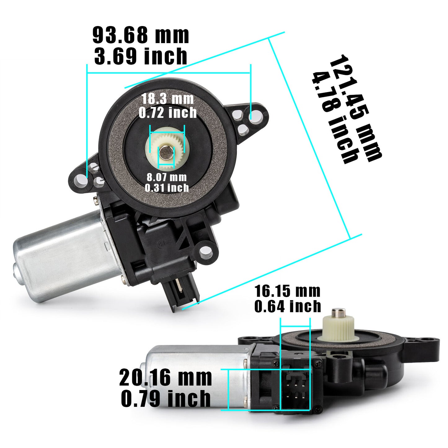 NEW Front Left Window Lift Regulator Motor for Mazda 2 3 6 2010-2013 D651-59-58X
