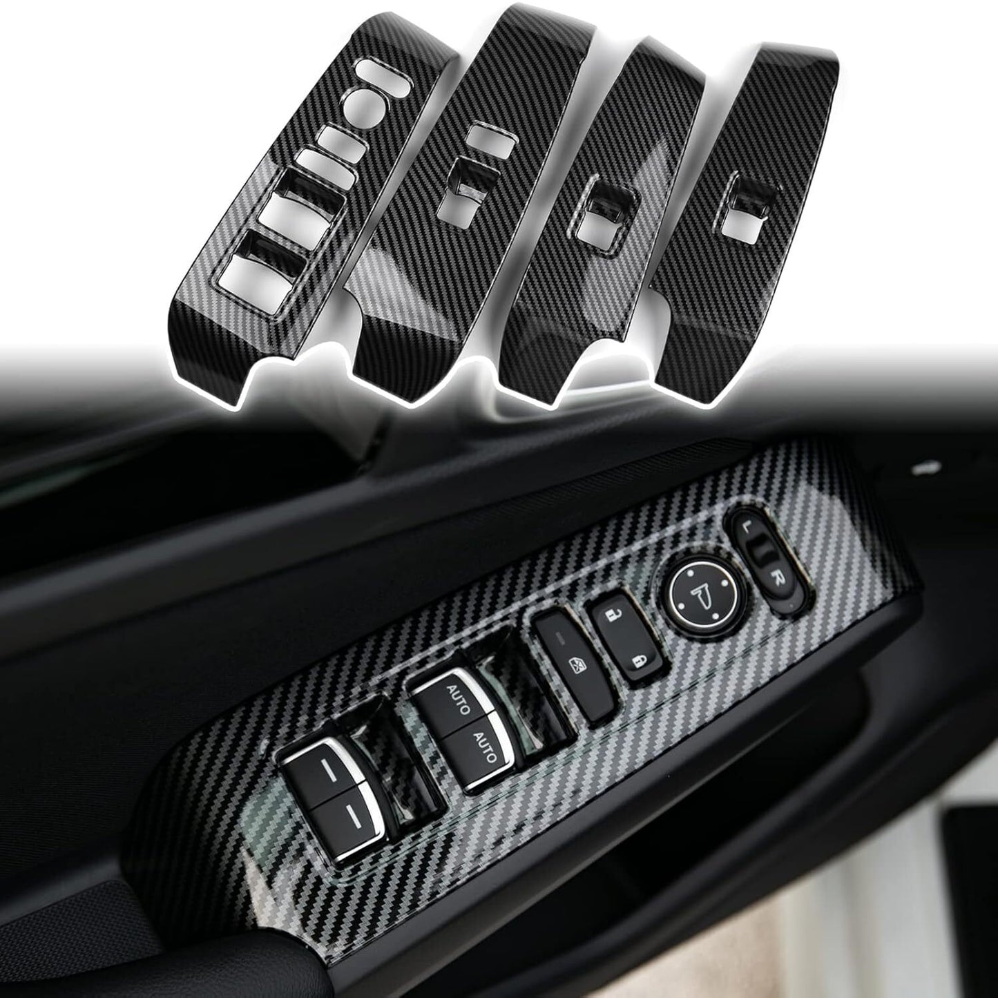 Carbon fiber window regulator panel cover trim for the 11th generation 2022 for Honda for Civic .