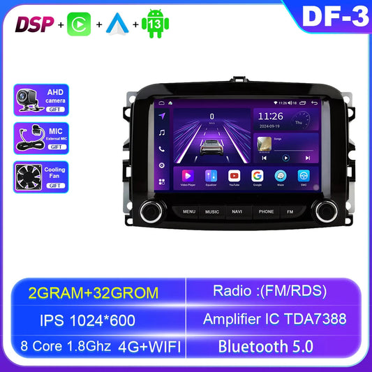 Android Car Stereo Radio for Fiat 500L 2013-2019 CarPlay Multimedia Screen GPS