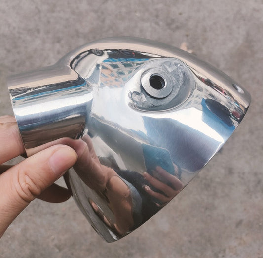 Polished Aluminium Head Light Lamp Housing for Honda Dax CT70 ST70 Bike Faulty