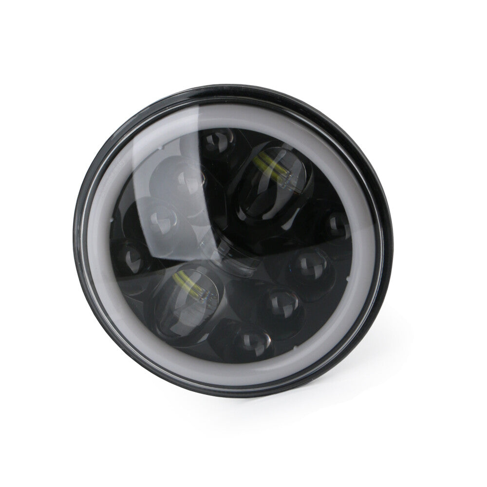 7-inch LED headlights with angel eyes (high/low) suitable for Harley-Davidson , for Honda , and for Yamaha motorcycles.
