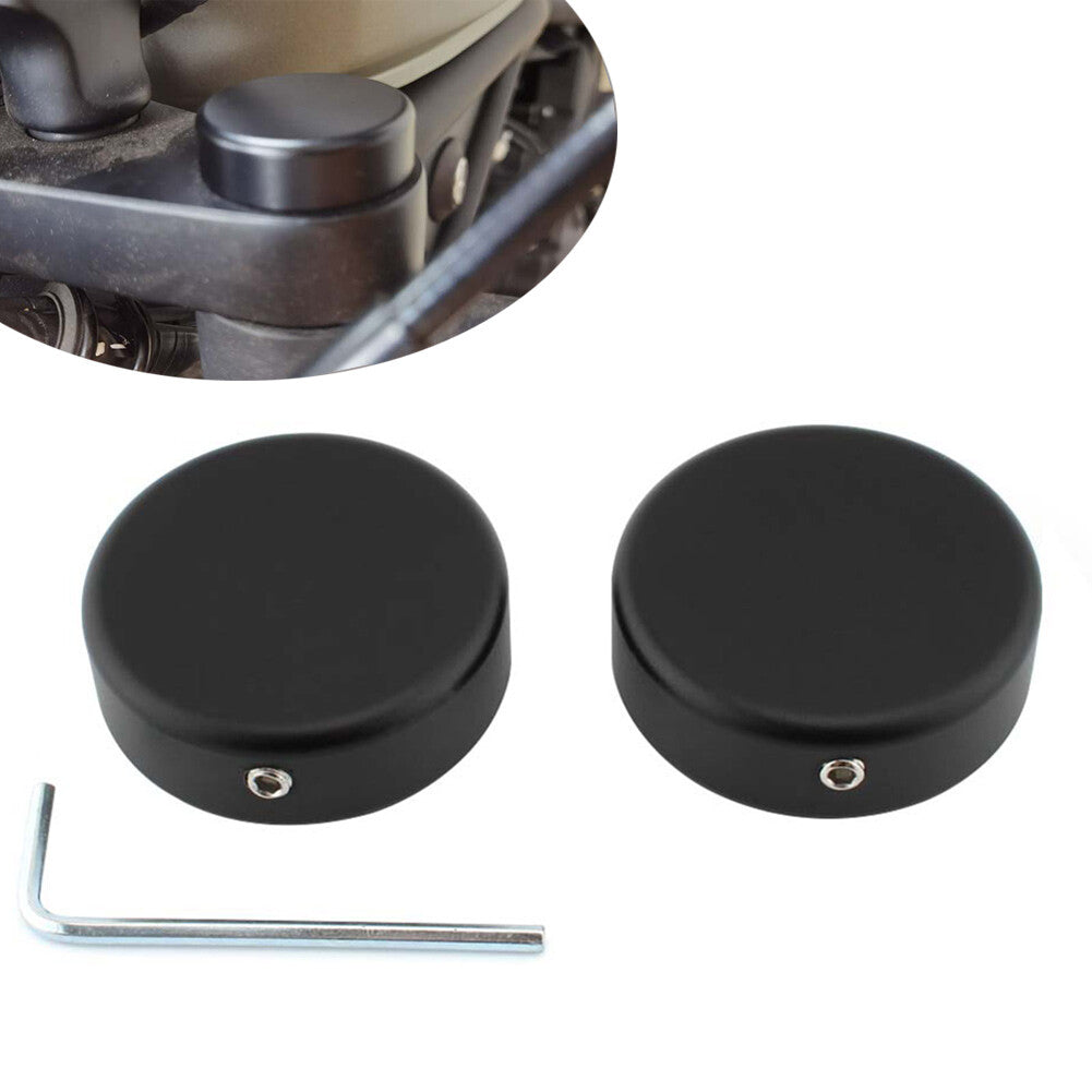 Motorcycle Upper Fork Stem Nut Cover Cap Black fit for Honda Rebel CMX 250 300