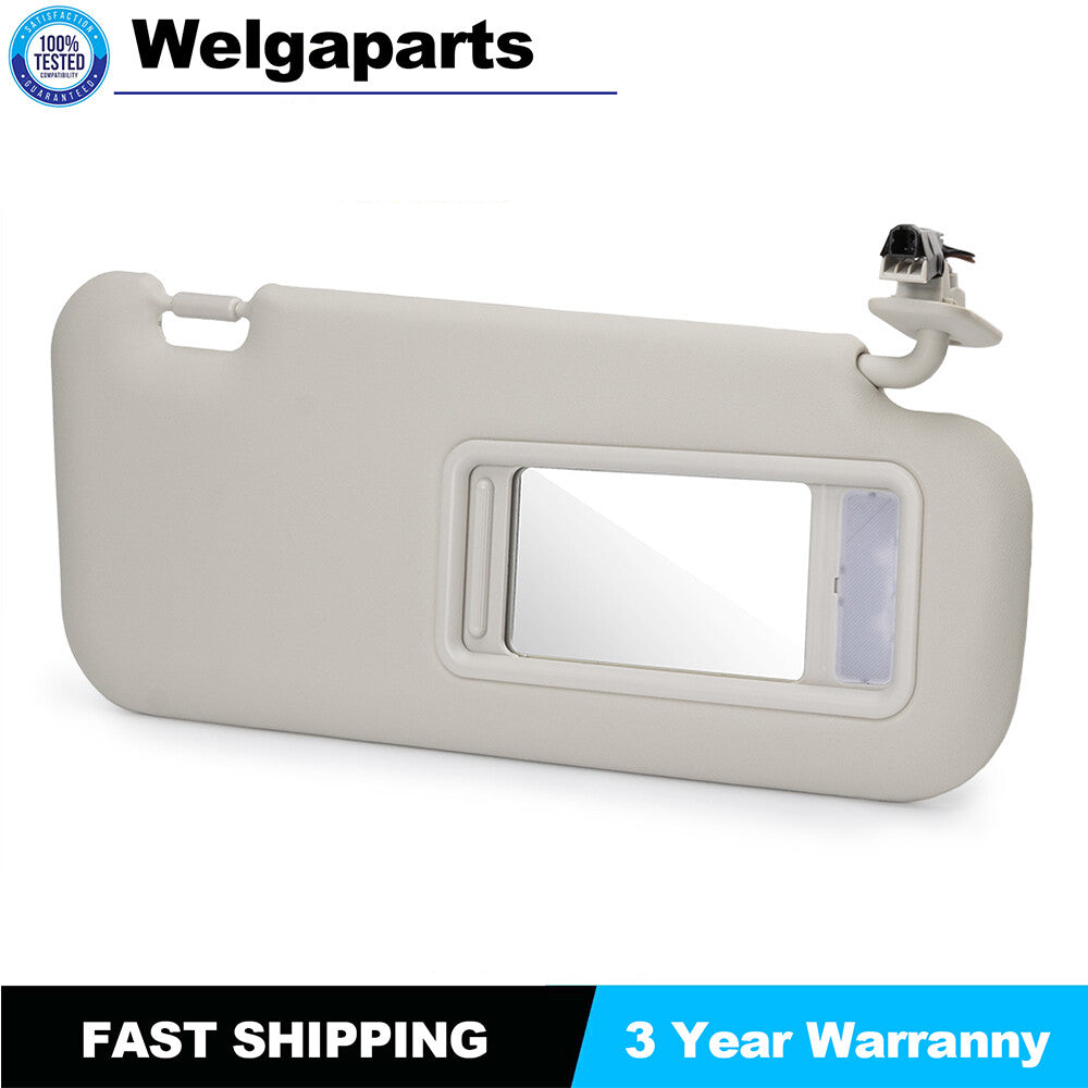Right Side Gray Sun Visor W/ Light for Mazda 3 10-13 For BBM369270C-75
