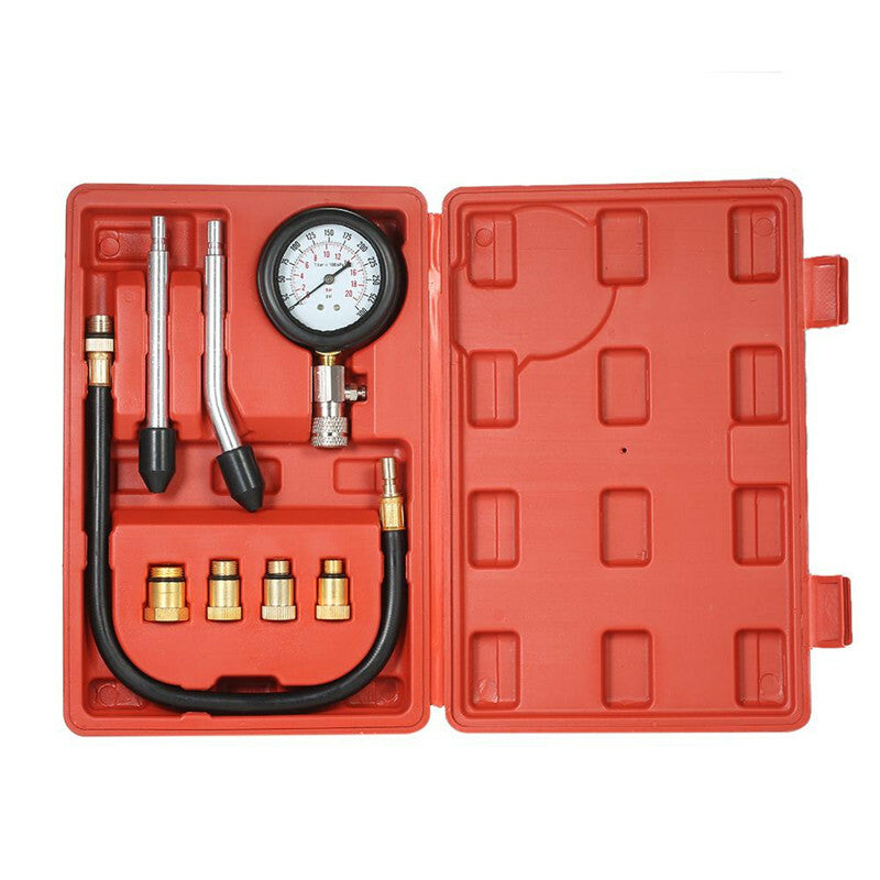 CarGasoline Engine Compression Petrol Cylinder Automobile Pressure Gauge Tester