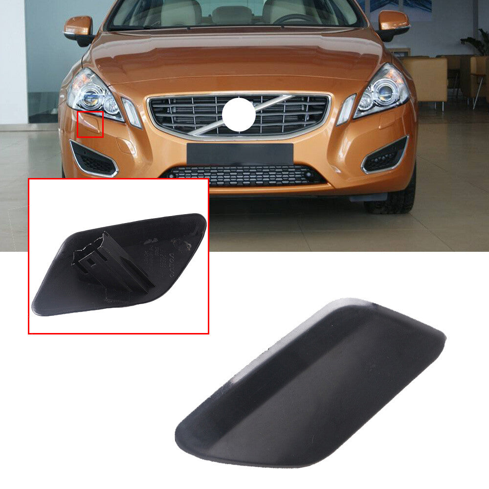 Bumper Headlight Washer Cover Cap Primed Front Right Fit for Volvo S60 2011-2013
