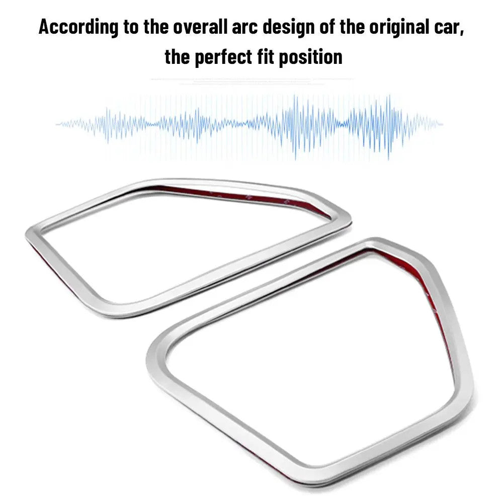 4pcs Fits 2014-2019 for Porsche Macan Car Door Speaker Horn Ring Frames Cover Trims