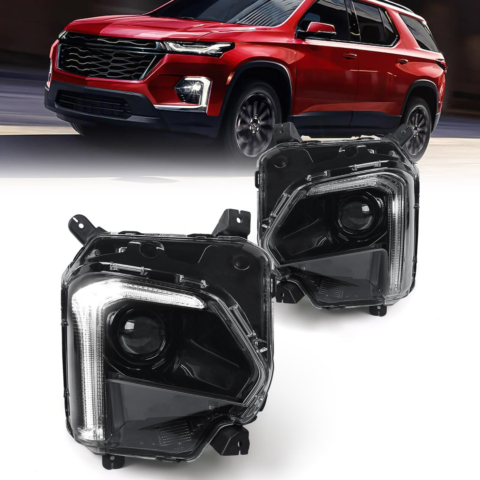 2P for 2022-2023 for Chevrolet Traverse Headlight Assembly with LED DRL (LH) - Right Handhold