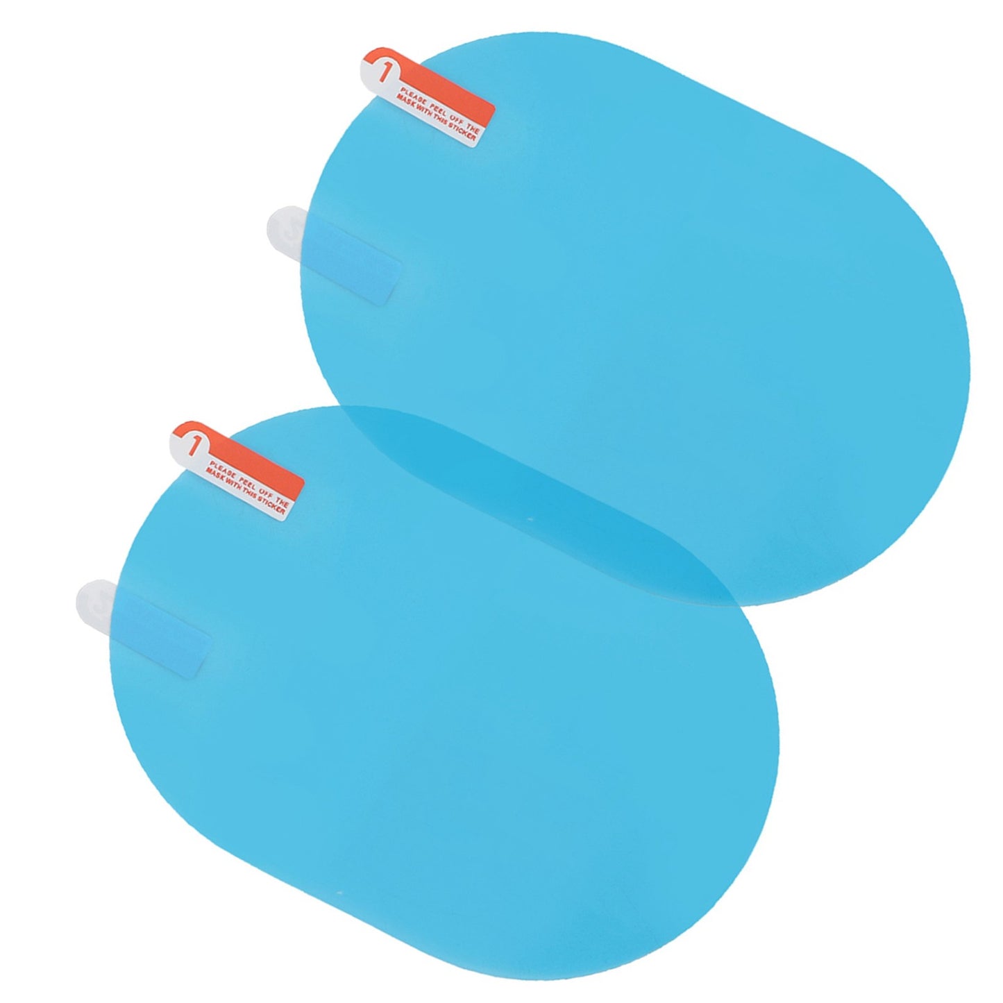 Rearview Mirror Rain Film 100x145mm Oval Blue Car Rearview Mirror Rain