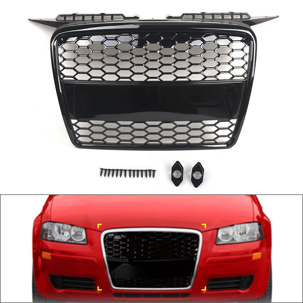 Front Bumper Radiator Grille Mesh Grill for Audi A3 8P 2004-2008