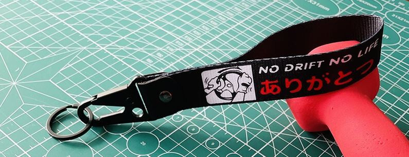 Car keychain/key ring with lanyard, car accessories, drift black, suitable for Honda and for Acura .