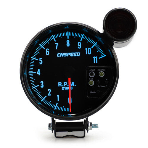 7-color 11K RPM tachometer LED instrument panel + shift light, black 5-inch/120mm instrument panel,