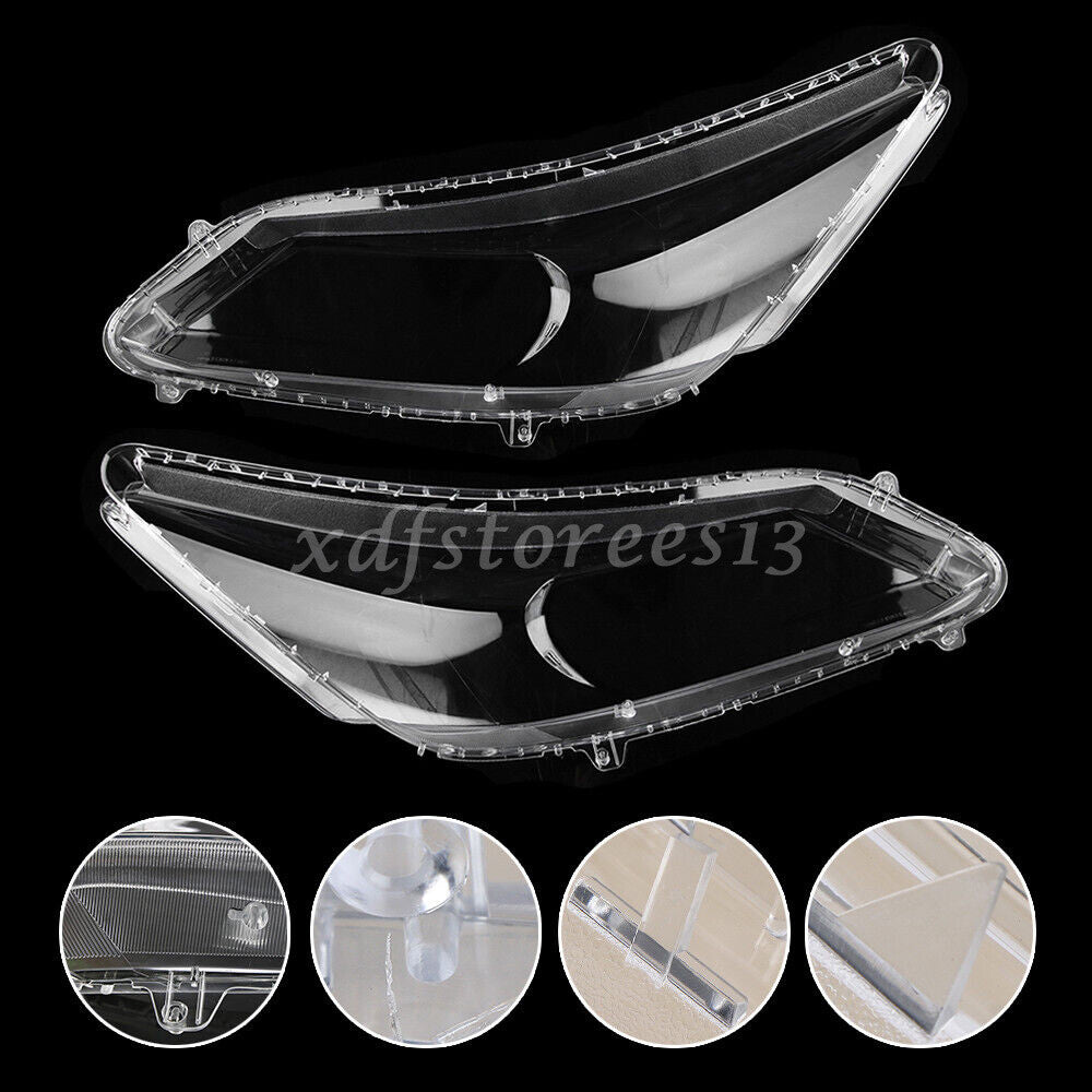 LeftRight Side Headlight Lens Cover Shell Replacement For 2013-15 for Honda for Accord