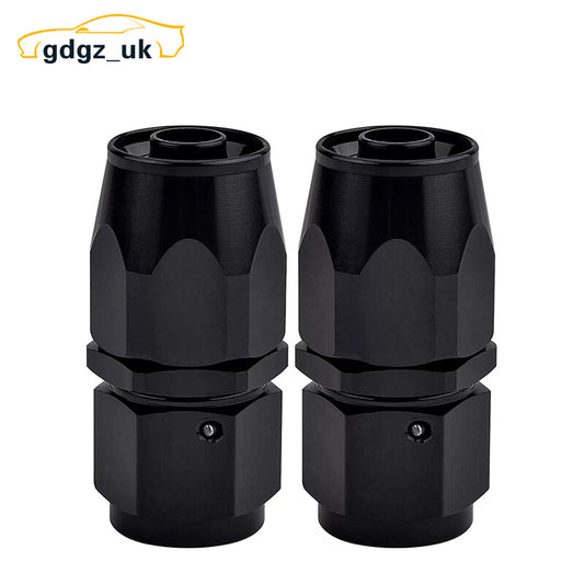 2PCS 6AN Straight Swivel Hose End Fitting Adapter for Braided Fuel Line Aluminum