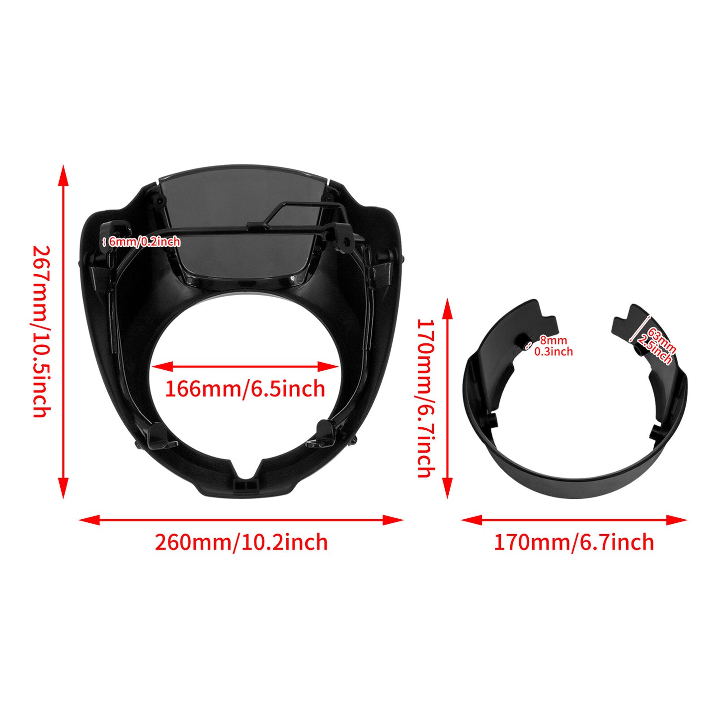 Smoke Headlight Fairing Windshield Windscreen Fit for Honda Rebel CMX300 CMX500