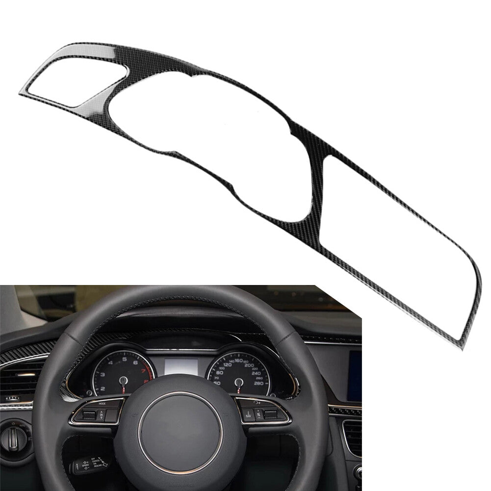 LHD Carbon Fiber Look Console Instrument Panel Cover Trim for Audi A4 B8 RS4