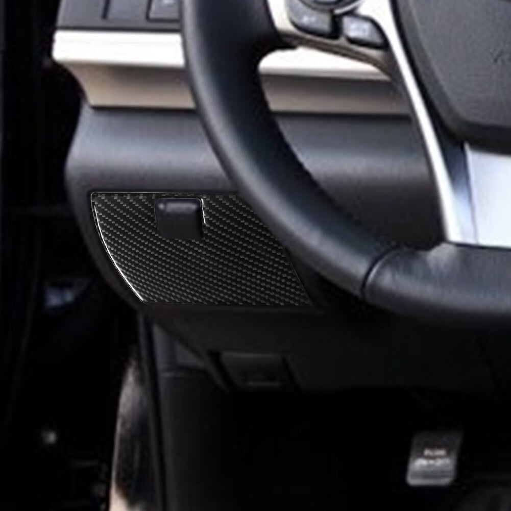1X Carbon Fiber Inner Driver Side Storage Cover Trim for Toyota for Camry 2012-2014
