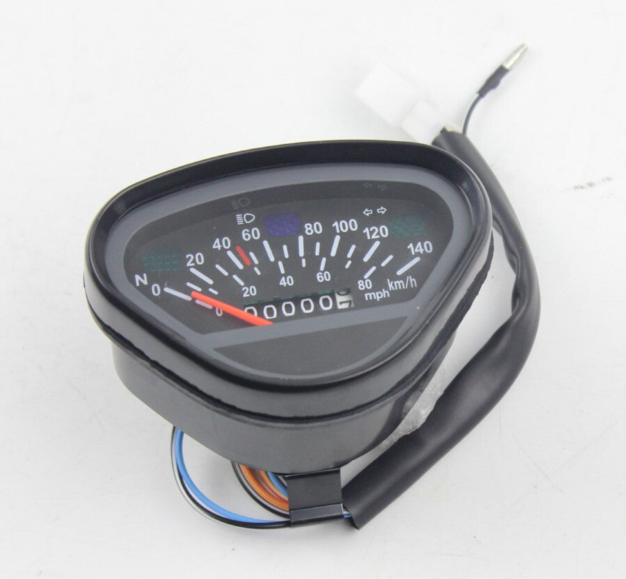 Black Plastics Headlight Headlamp 140 KM/H Speedometer for Honda Dax CT70 ST70