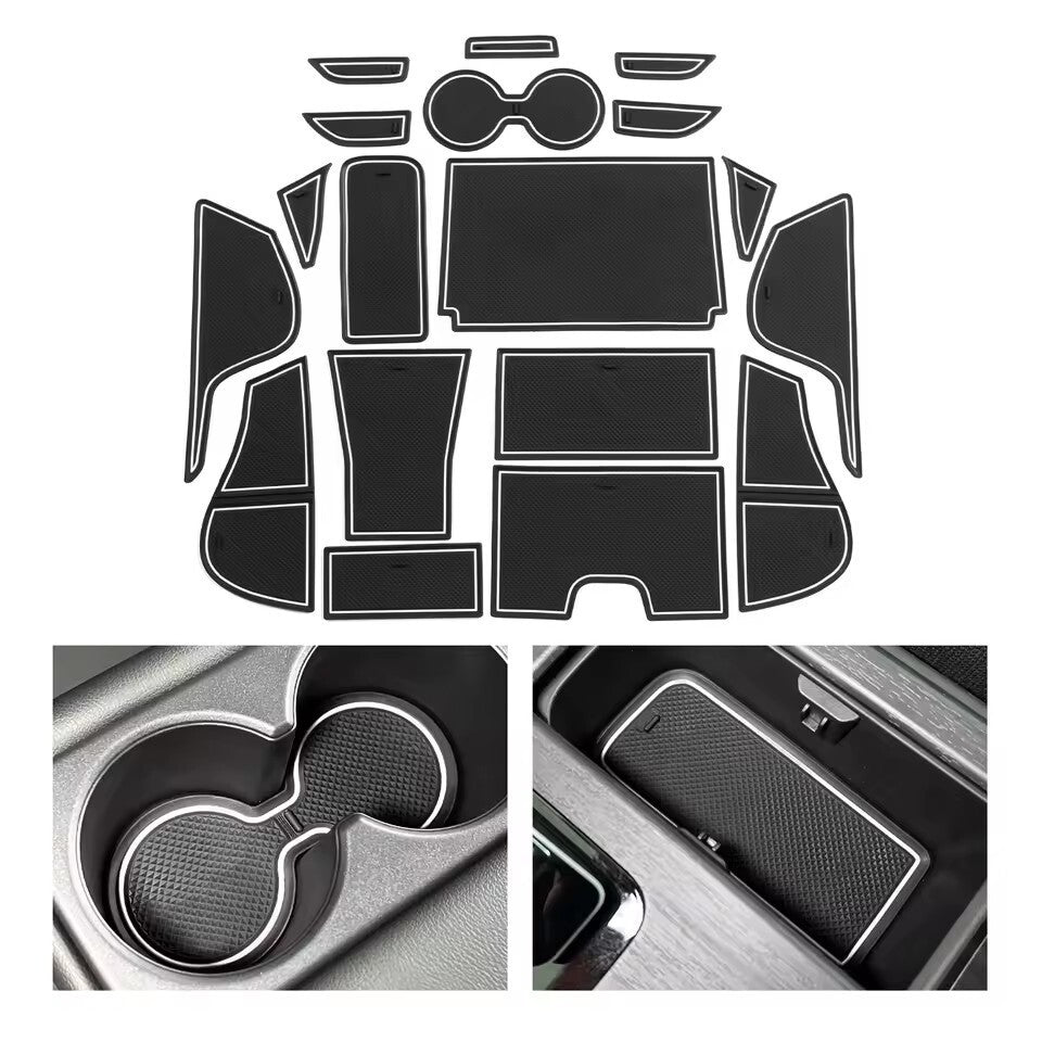 Anti-Slip Gate Slot Mat for Nissan ARIYA 2022 2023 Car Door Groove Pad White