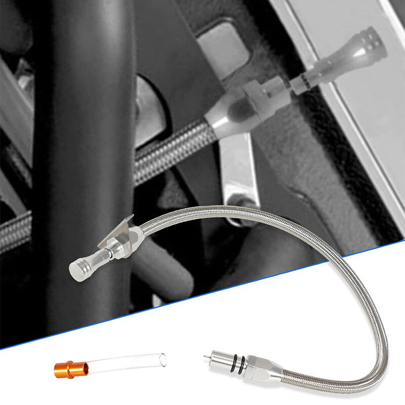 Stainless Flexible Dipstick for GM for Chevy TH400 TH350 Turbo Transmission SBC BBC