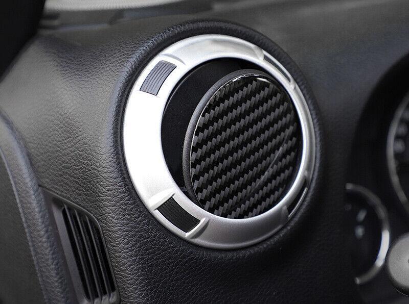 Fit For 2011-2017 for Jeep for Wrangler JK Real Carbon Fiber AC Outlet Vent Cover 4PCS