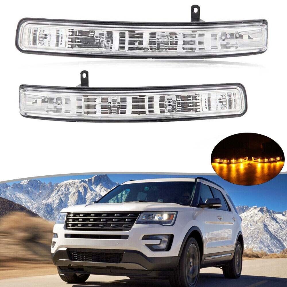 1Pair Door Wing Mirror Light Turn Blinker Lamps Fit for Ford Explorer 2011-2019