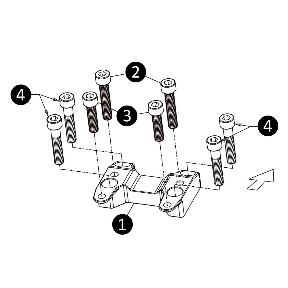 Dirt Bike Handlebar For TMAX 560 Riser Handle Bar Raisers Clamp Backs Black