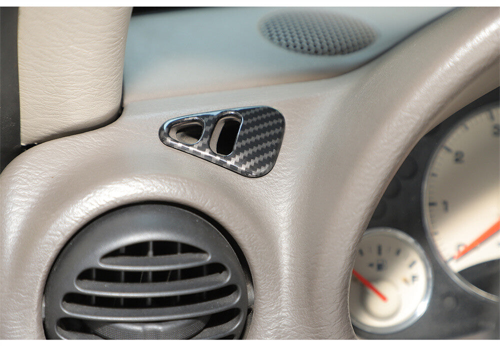 Carbon Fiber ABS Dashboard Side Vent Outlet Cover Fit for Jeep Liberty 1999-2007